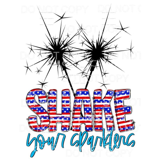 Shake Your Sparklers 4th of July USA America #2 Sublimation 