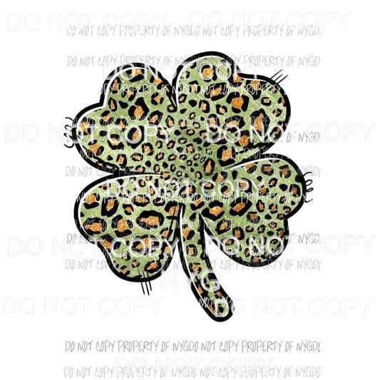 Shamrock #5 orange leopard Sublimation transfers Heat Transfer