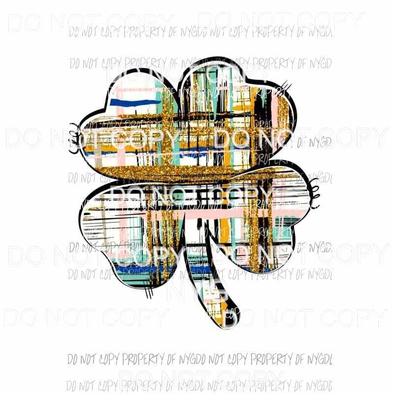 Shamrock #6 multi color plaid Sublimation transfers Heat Transfer