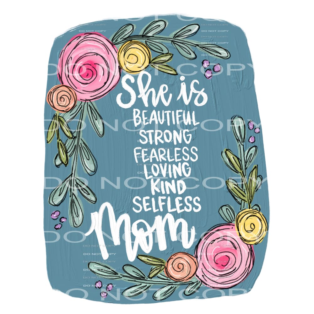 she is mom #6363 Sublimation transfers - Heat Transfer