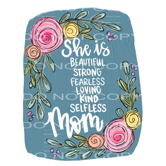 she is mom #6363 Sublimation transfers - Heat Transfer