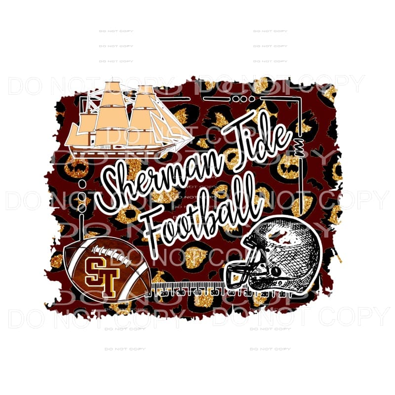 Sherman Tide Football Sublimation transfers - Heat Transfer