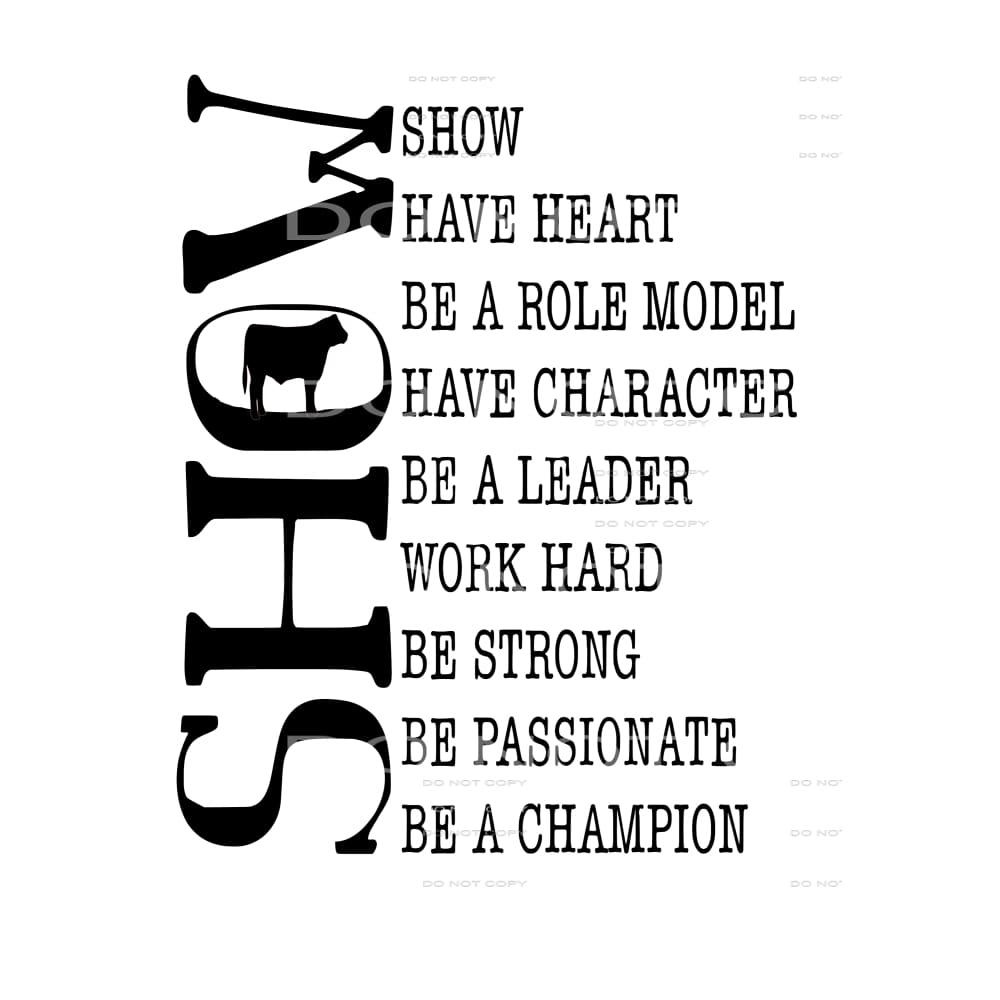 Show COW FFA 4H # 8093 Sublimation transfers - Heat Transfer