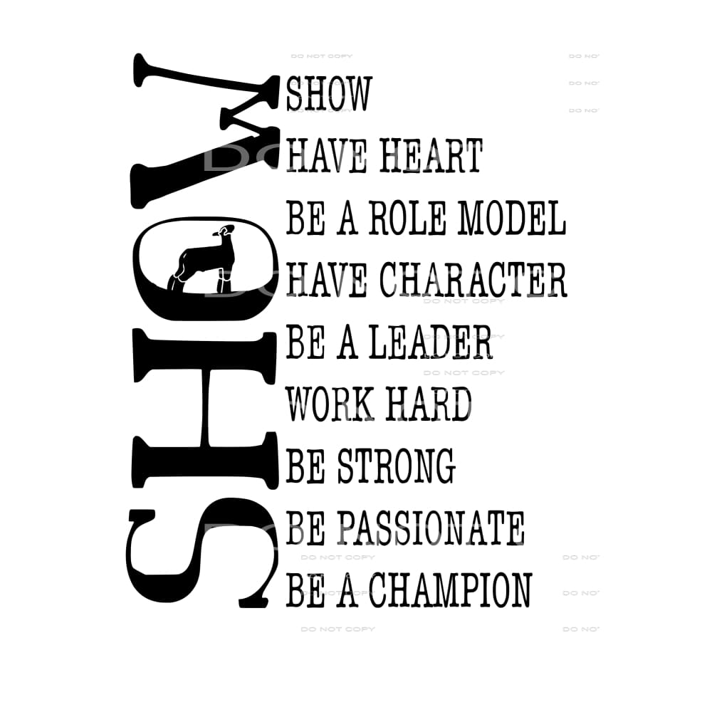 Show SHEEP FFA 4H # 8092 Sublimation transfers - Heat