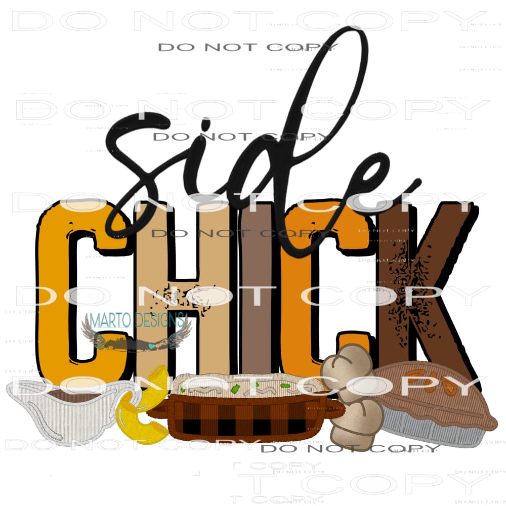 Side Chick #7496 Sublimation transfers - Heat Transfer