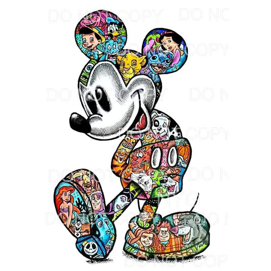 Mickey Silhouette Disney Movie Characters Sublimation 