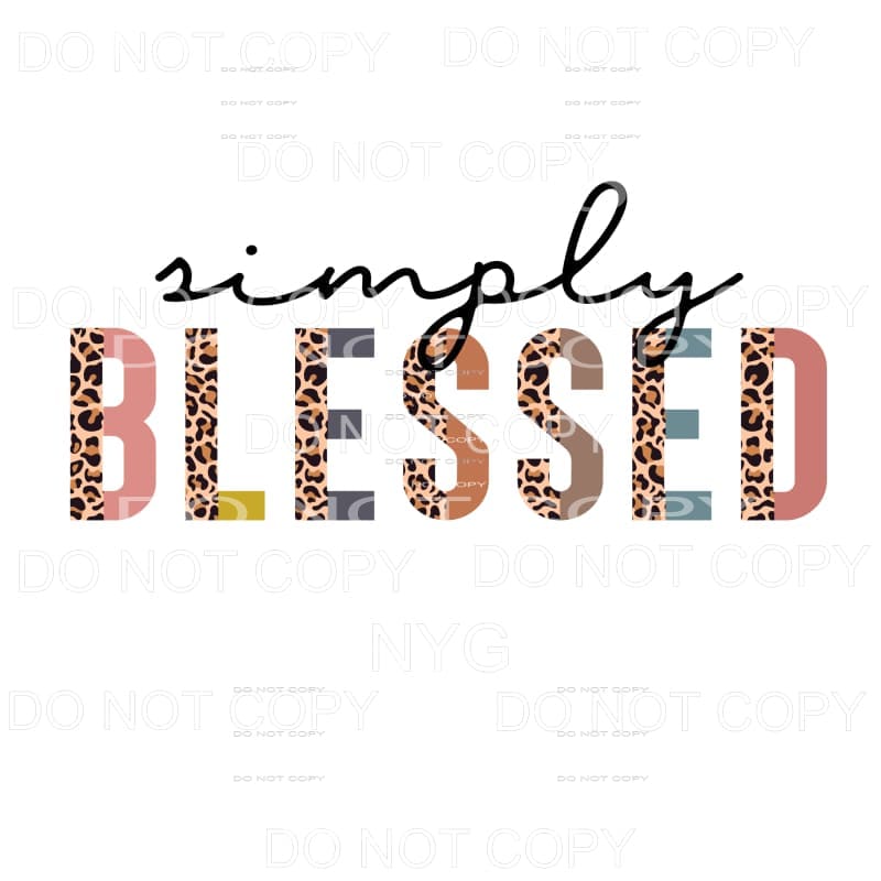 Simply Blessed Half Leopard Neutral #757 Sublimation 