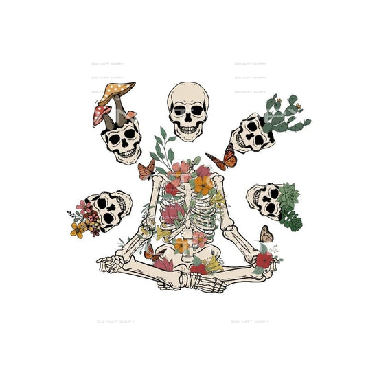 Skeleton #4119 Sublimation transfers - Heat Transfer Graphic