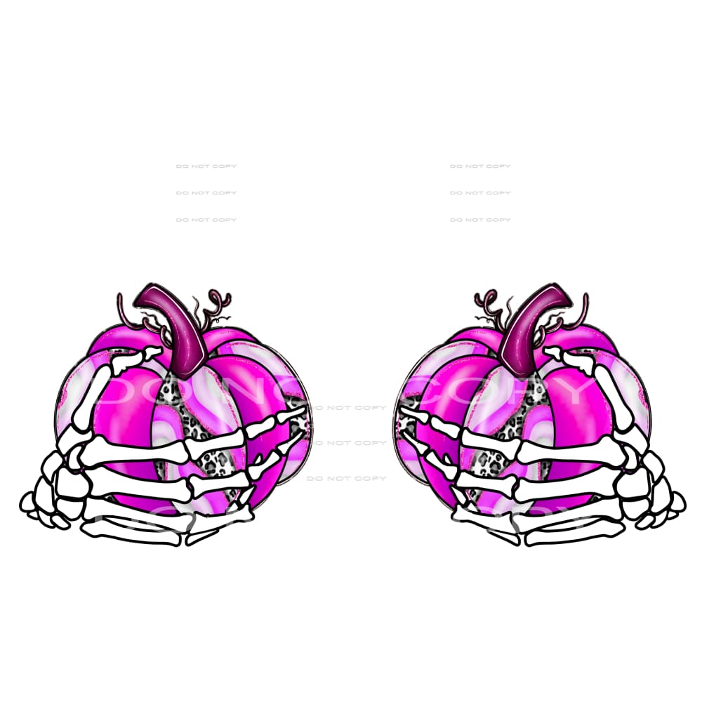 skull hands with pumpkins # 449503 Sublimation transfers - 