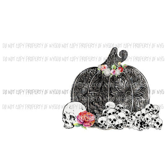 skull pumpkin 2 Sublimation transfers Heat Transfer