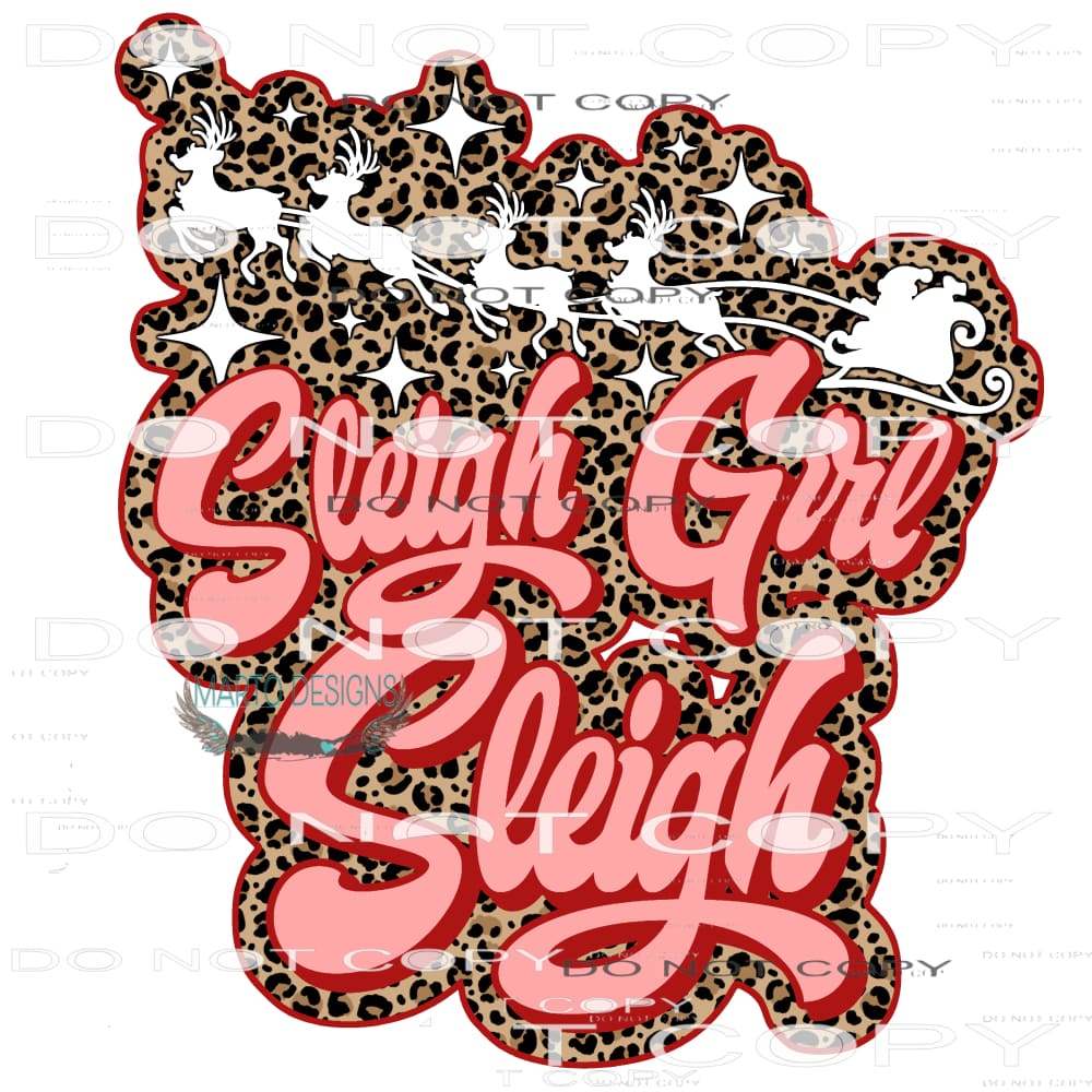 Sleigh Girl Sleigh #7413 Sublimation transfers - Heat