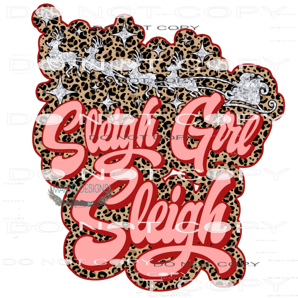 Sleigh Girl Sleigh #7475 Sublimation transfers - Heat