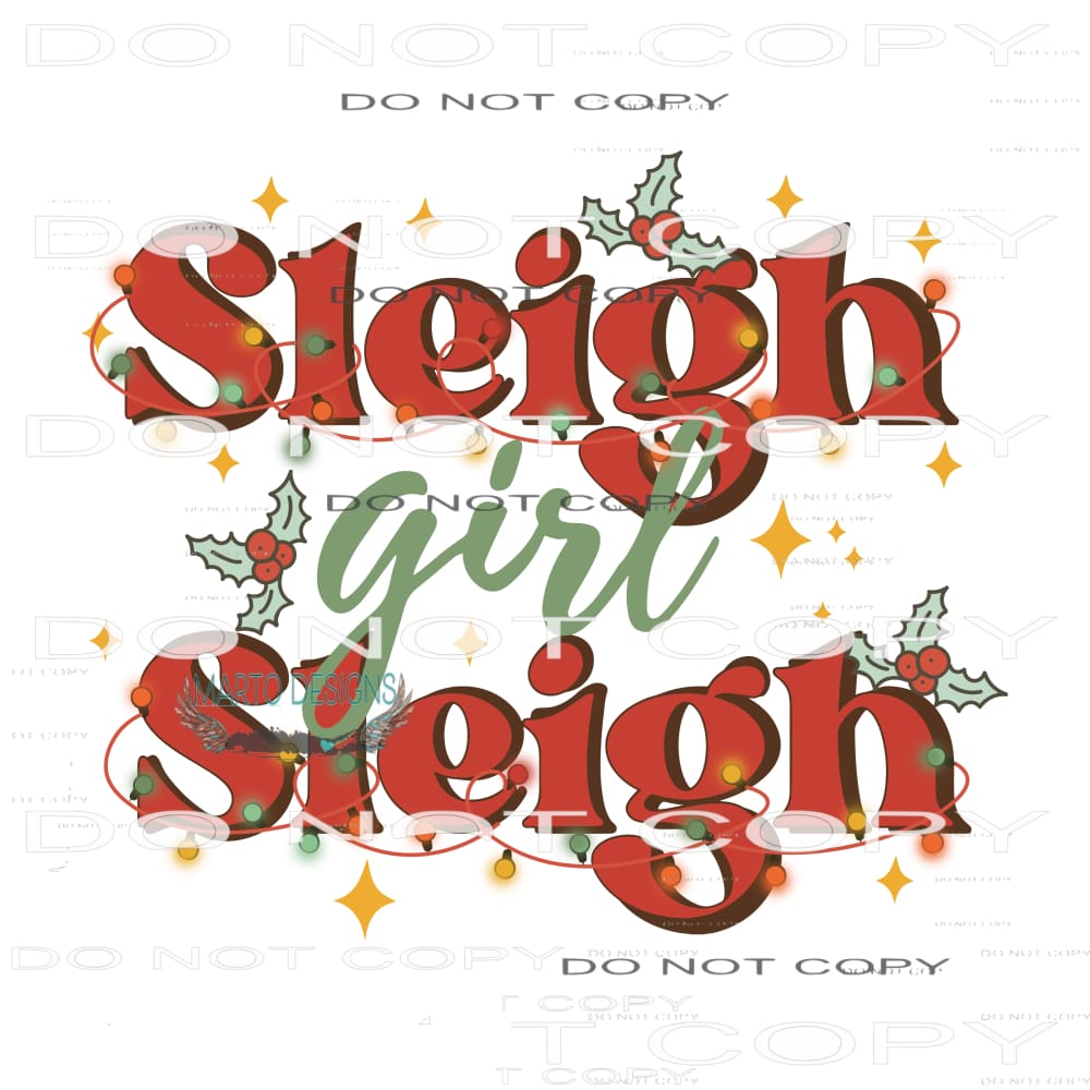 Sleigh Girl Sleigh #8053 Sublimation transfers - Heat