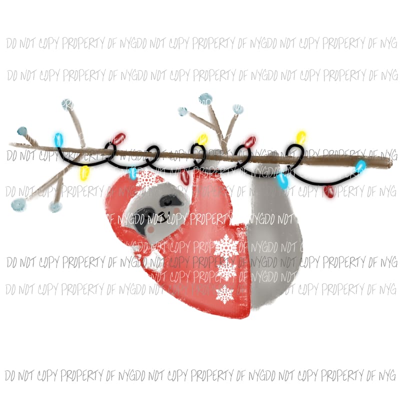 Sloth Christmas Sweater Hat # 1 Sublimation transfers Heat Transfer