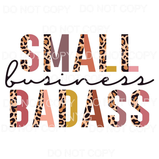 Small Business Badass Half Leopard Sublimation transfers - 