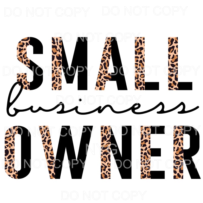 Small Business Owner Half Leopard Black Sublimation 