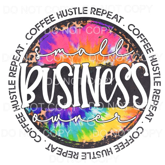 Small Business Owner Tie Dye Leopard Circle Grunge 