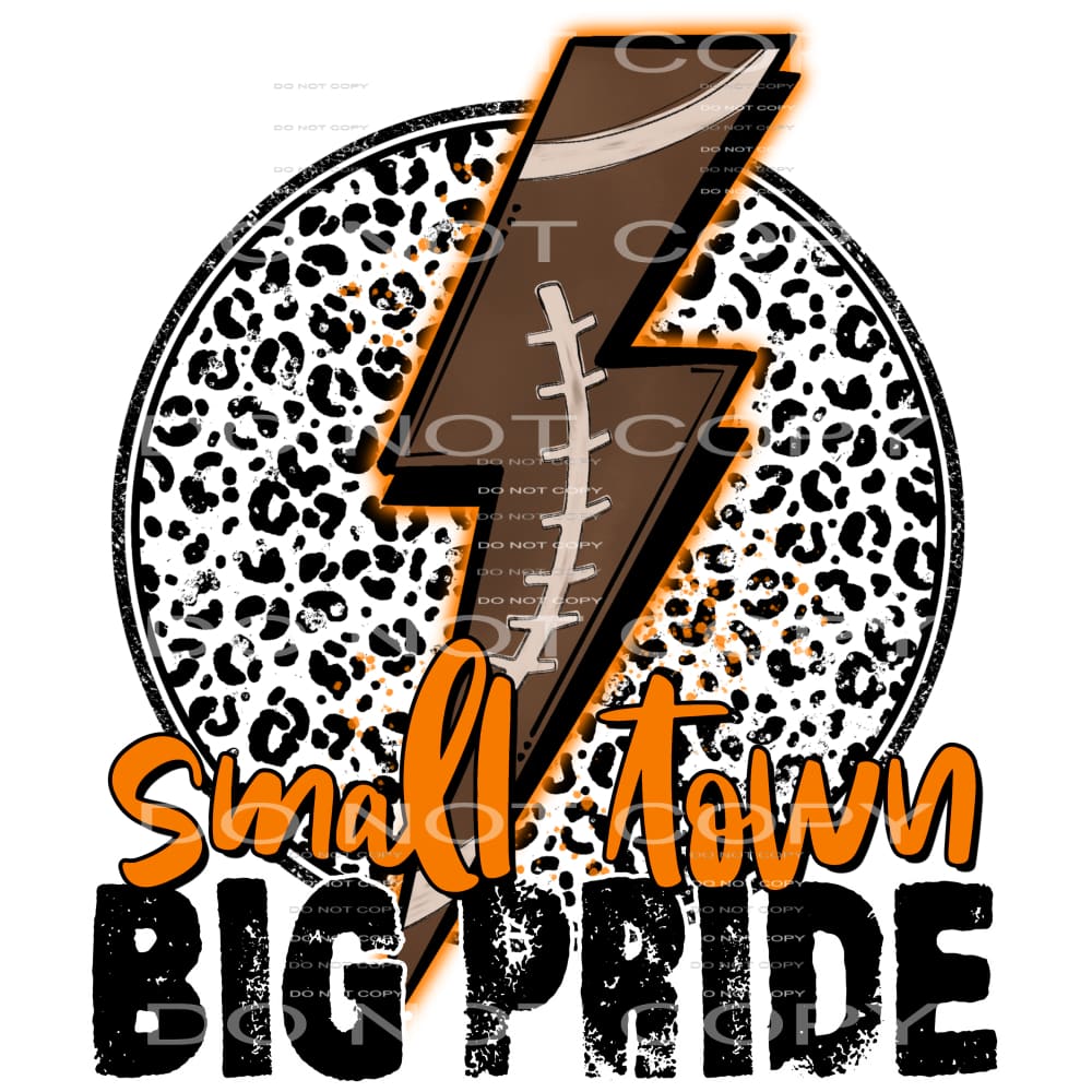 small town big pride orange #7180 Sublimation transfers - 