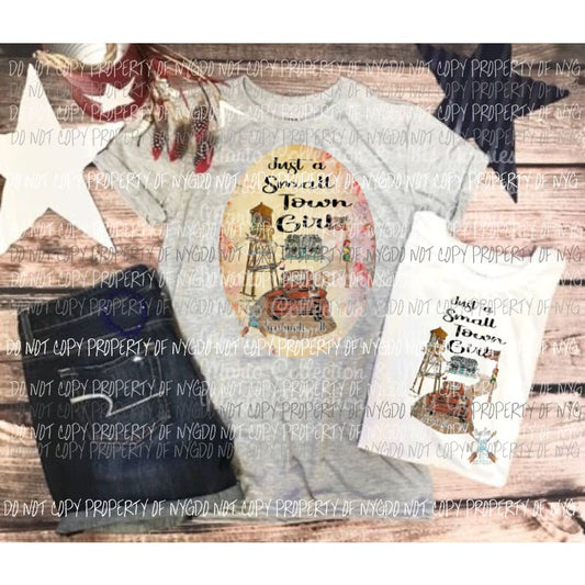 Small town girl includes 3 transfers sublimation transfer Heat Transfer