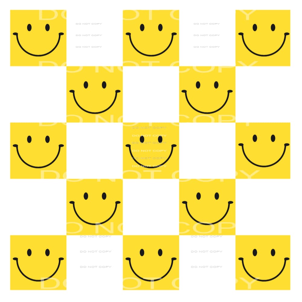 Smiley face checker board # 22262 Sublimation transfers - 