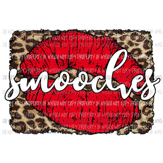 Smooches red lips leopard Sublimation transfers Heat Transfer