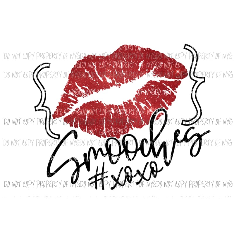 Smooches Sublimation transfers love valentines day Heat Transfer