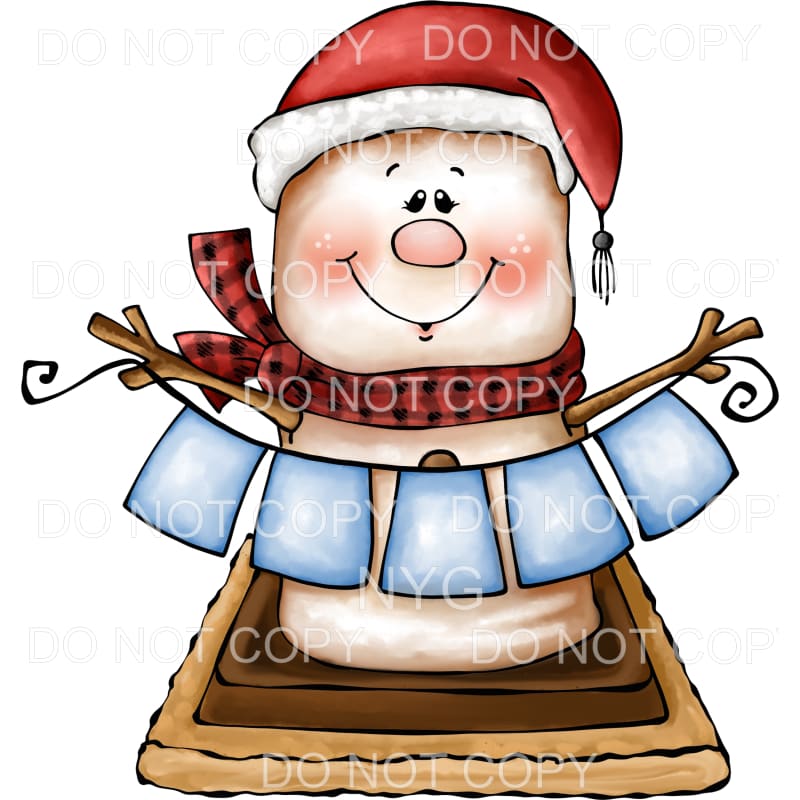 Smore Holding A Blank Blanner Winter #398 Sublimation 