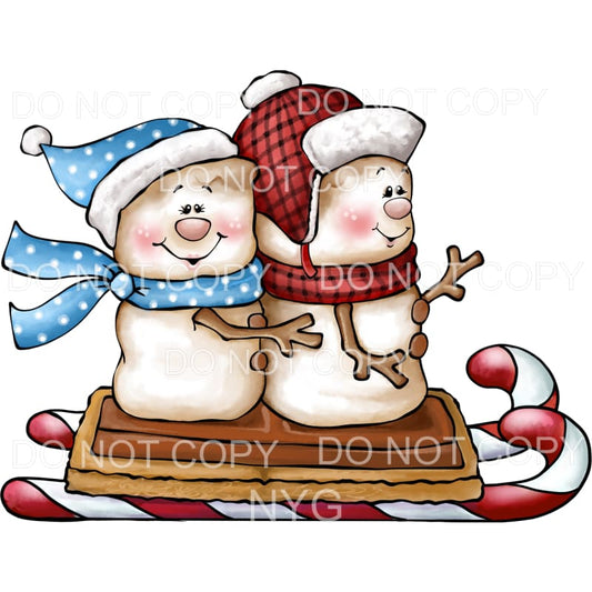 Smores On A Sled Candy Canes #404 Sublimation transfers - 