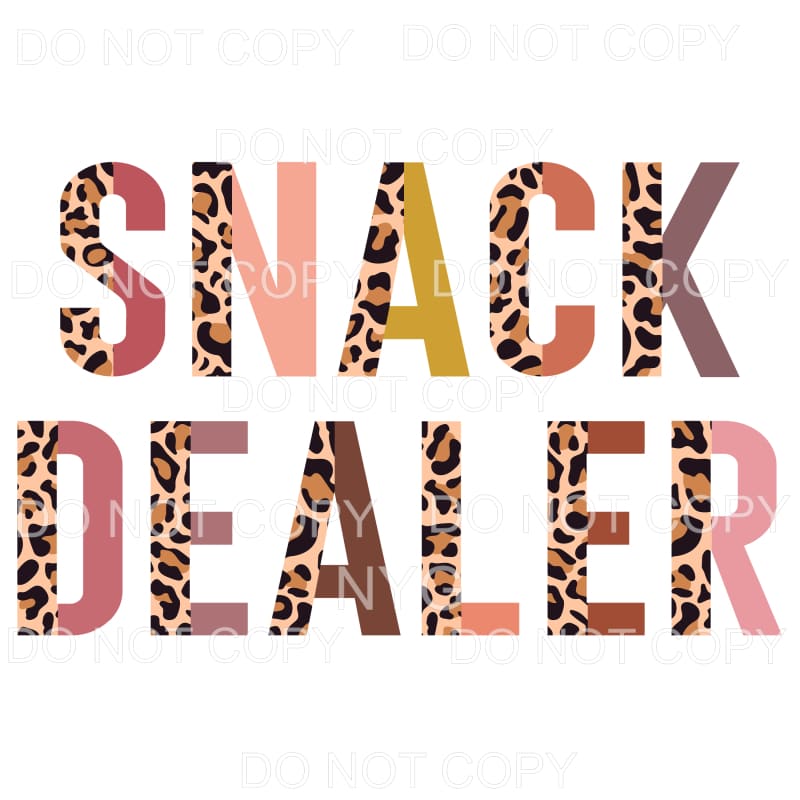 Snack Dealer Half Leopard Sublimation transfers - Heat 