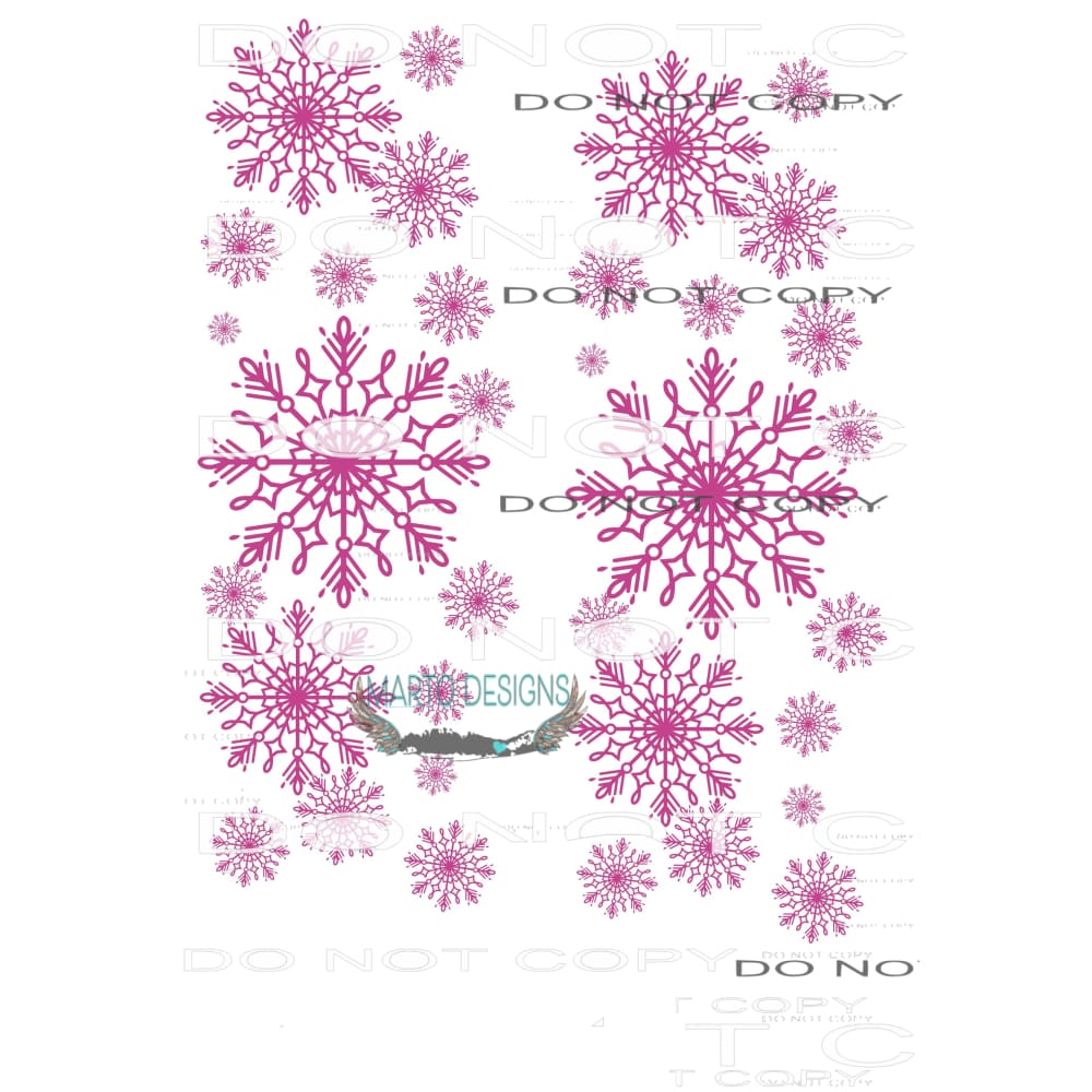 snowflake sleeve x 2 # 1068 Sublimation transfers - Heat