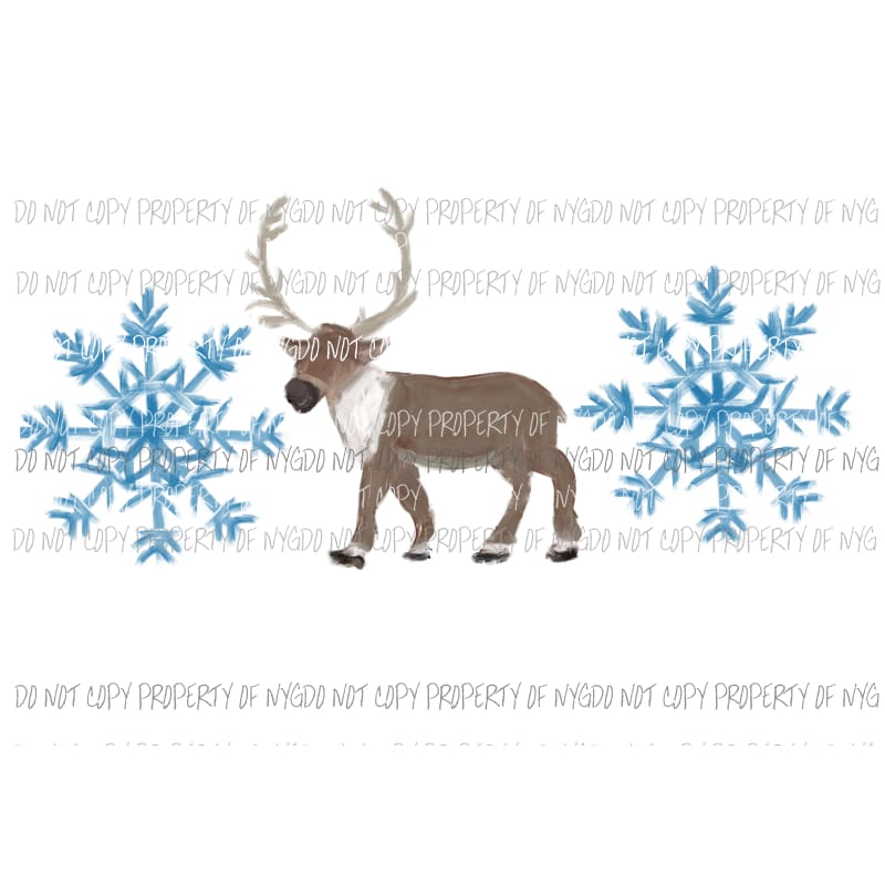 Snowflakes and deer Sublimation transfers Heat Transfer