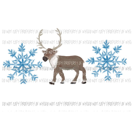 Snowflakes and deer Sublimation transfers Heat Transfer