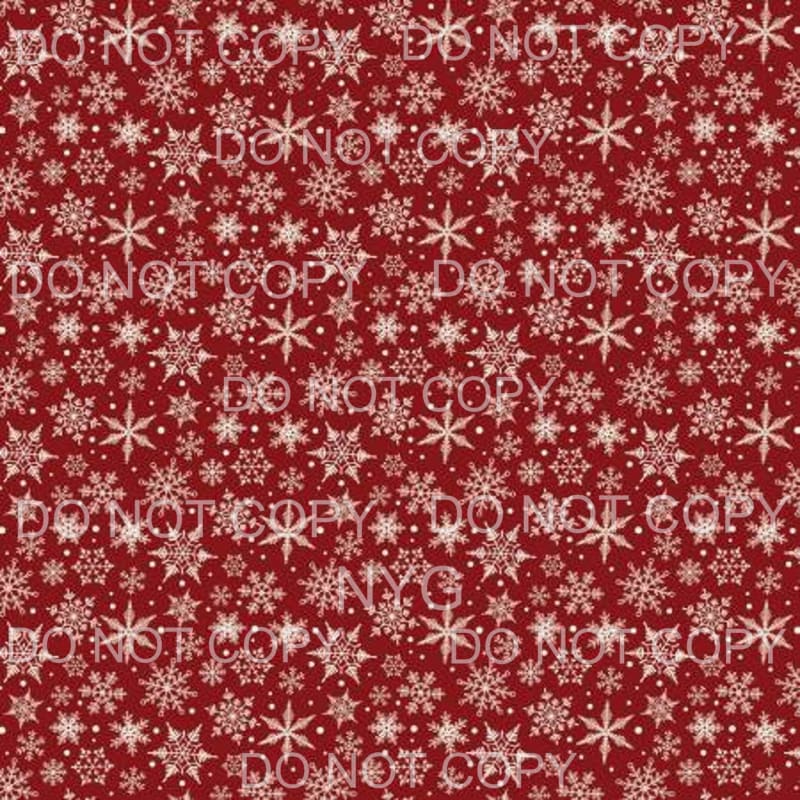 Snowflakes Red White Sheet Sublimation transfers - 13 x 9 