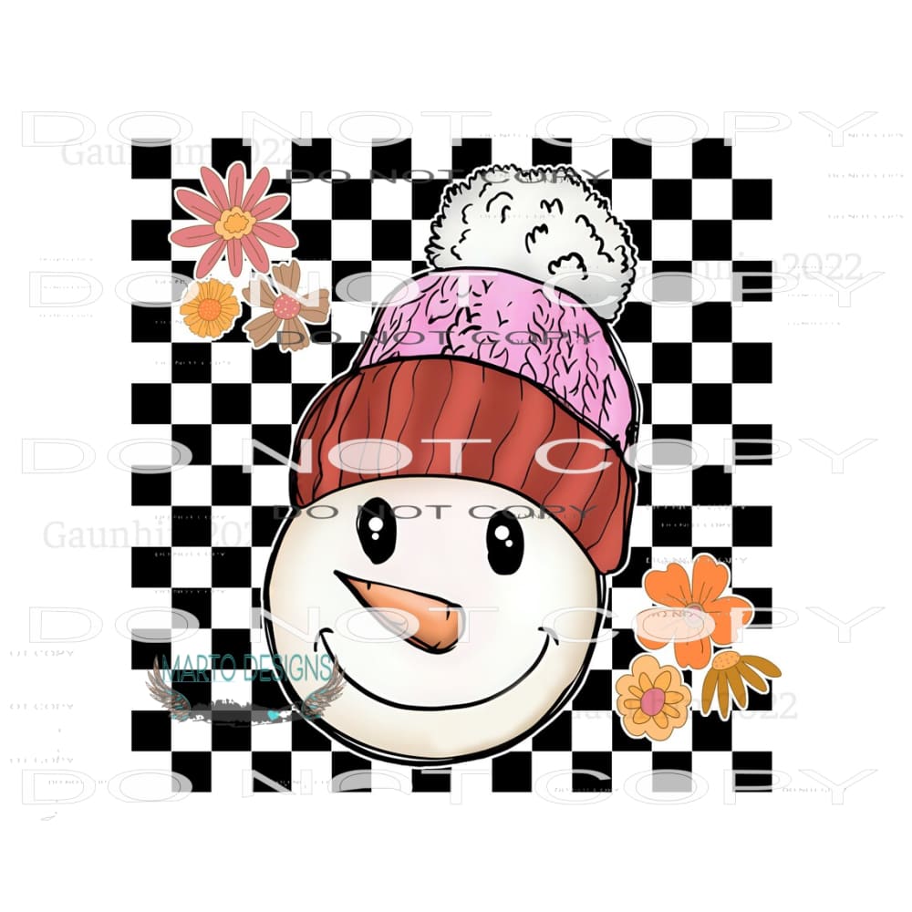 Snowman #8158 Sublimation transfers - Heat Transfer Graphic