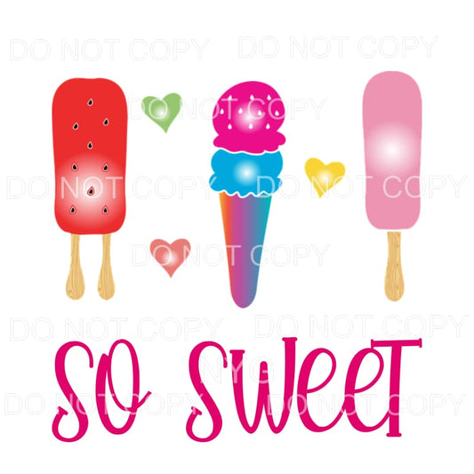 So Sweet Ice Cream Sublimation transfers - Heat Transfer