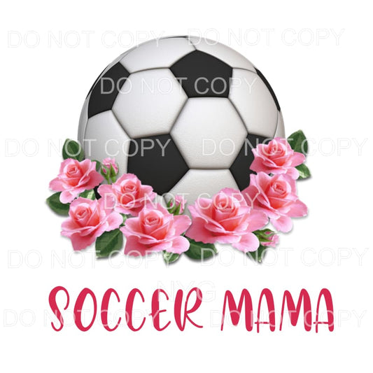 Soccer Mama Pink Flowers Sublimation transfers - Heat 