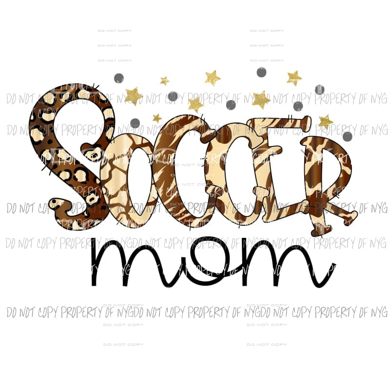 Soccer mom cheetah Sublimation transfers Heat Transfer