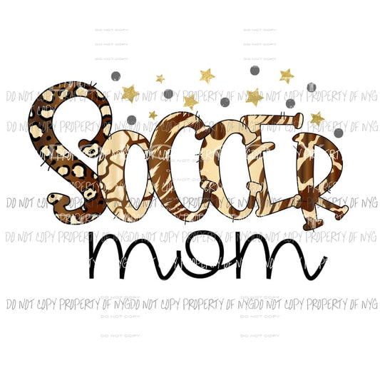 Soccer mom cheetah Sublimation transfers Heat Transfer