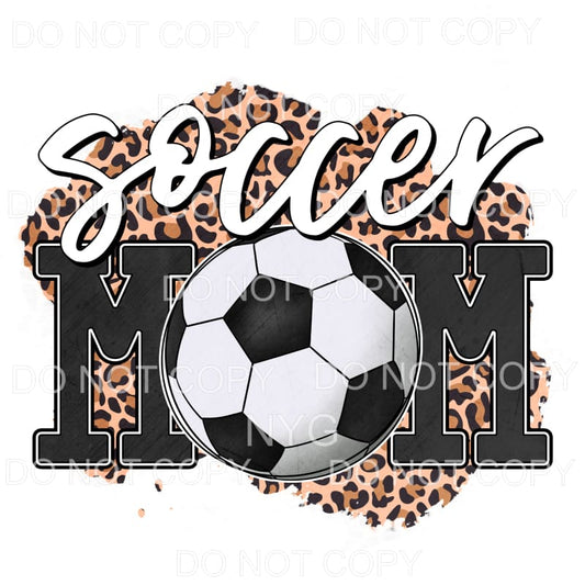 Soccer Mom Leopard Background Sublimation transfers - Heat 