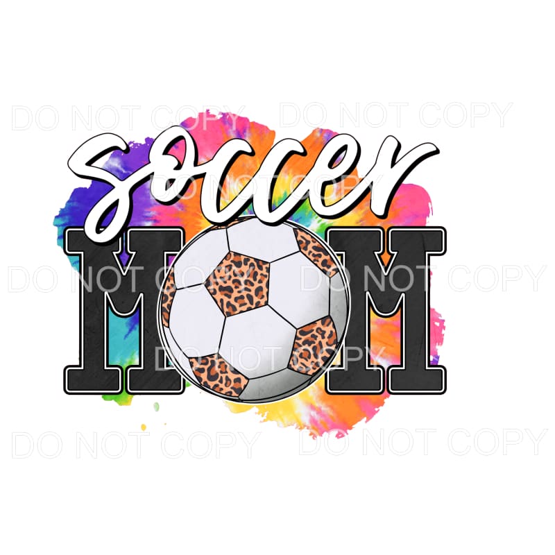 Soccer Mom Leopard Tie Dye Background Sublimation transfers 