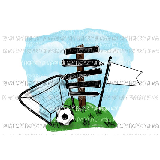 Soccer signs goal watercolor Sublimation transfers Heat Transfer