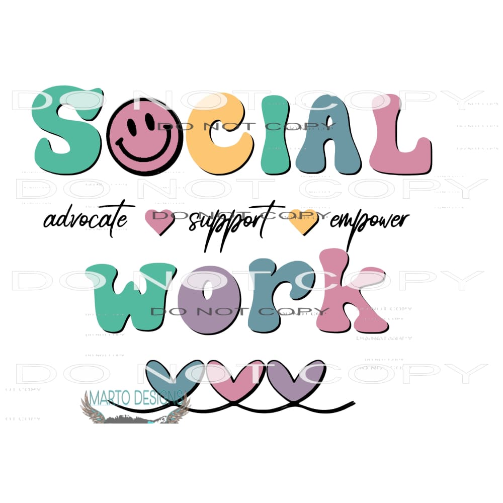 Social Work #6266 Sublimation transfers - Heat Transfer