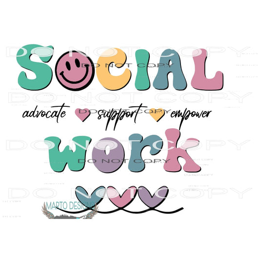 Social Work #6266 Sublimation transfers - Heat Transfer