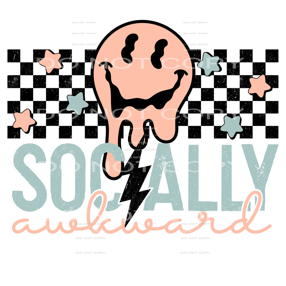 Socially Awkward #4113 Sublimation transfers - Heat Transfer