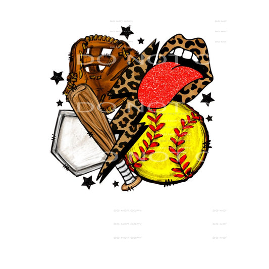 Softball #4237 Sublimation transfers - Heat Transfer Graphic