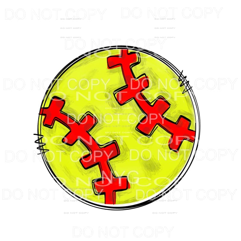 Softball Doodle Sublimation transfers - Heat Transfer