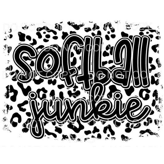Softball Junkie Leopard Sublimation transfers - Heat 