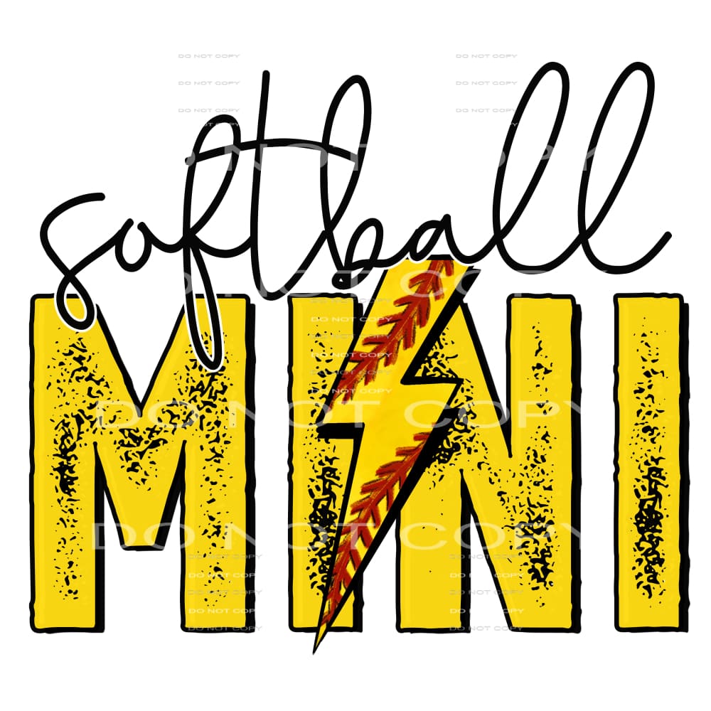 softball mini #4764 Sublimation transfers - Heat Transfer