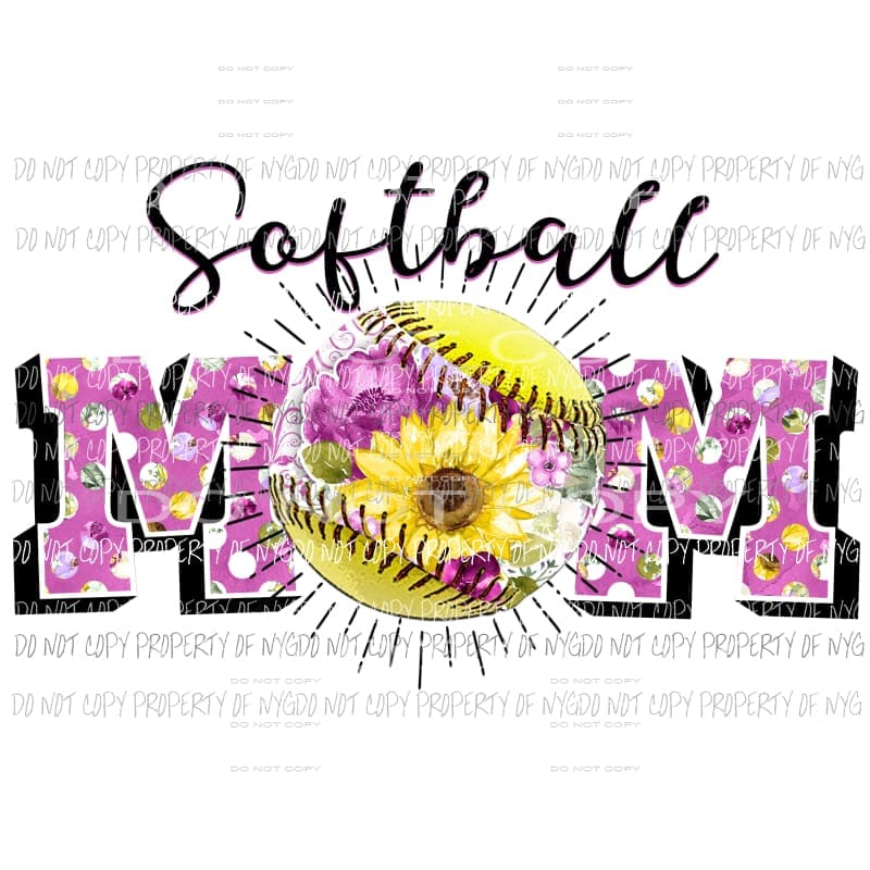 Softball mom 4 Sublimation transfers Heat Transfer