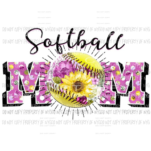 Softball mom 4 Sublimation transfers Heat Transfer